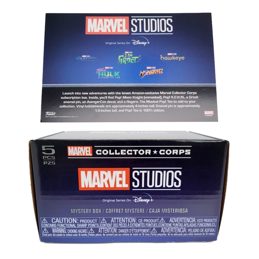 Funko Marvel Collector Corps Box Set XL Tee Moon Knight K.E.V.I.N. Groot Disney+